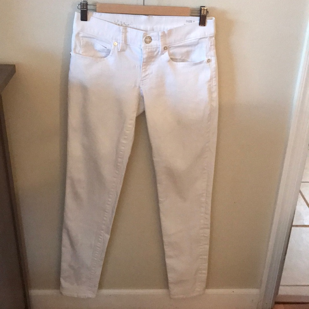 Lilly Pulitzer White Stretch Worth Skinny Jeans 6